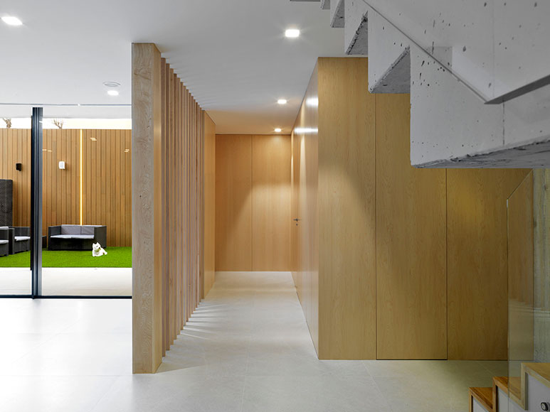 RUBEN-MUEDRA-casa-concreto-vestibulo-panelado-lamas-maple-arce
